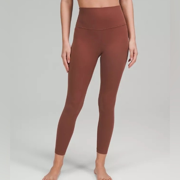 LULULEMON ALIGN HIGH RISE 25” IN RUST/BROWN COLOR - Picture 1 of 4